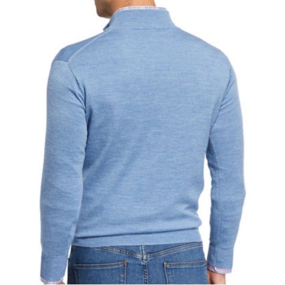 Peter Millar | Men's Extrafine Italian Merino Wool Quarter Zip Pullover Sweater - Picture 2 of 10